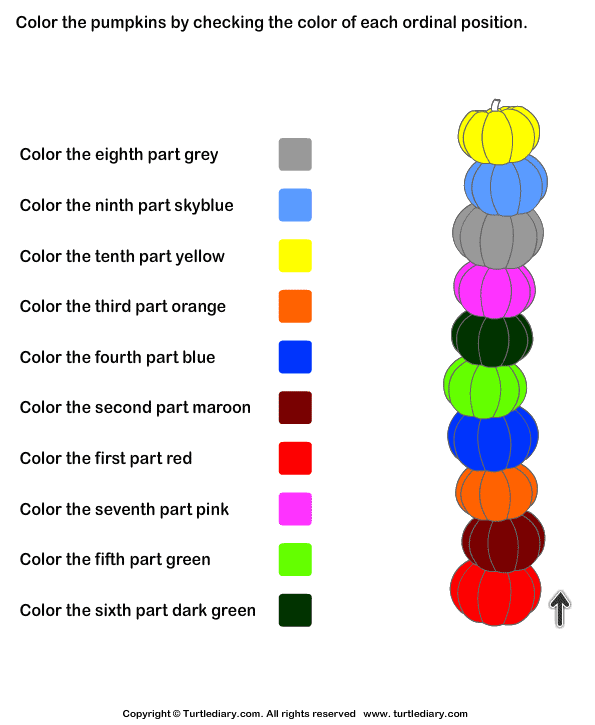 Color Ordinal Position Answer