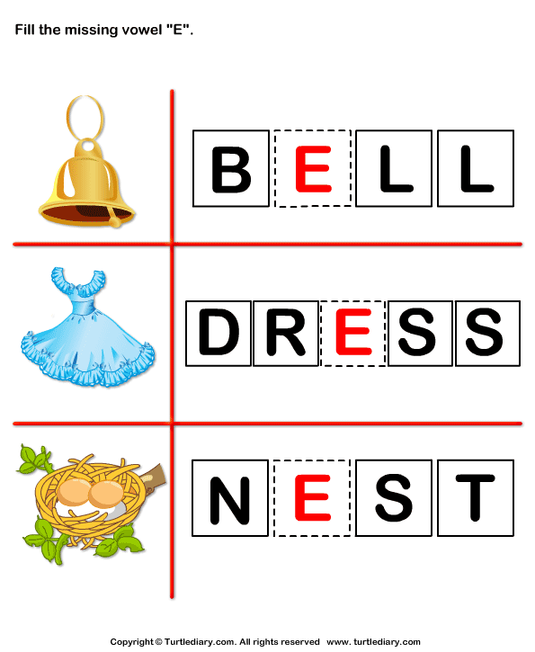 Fill in the Missing Vowel Answer