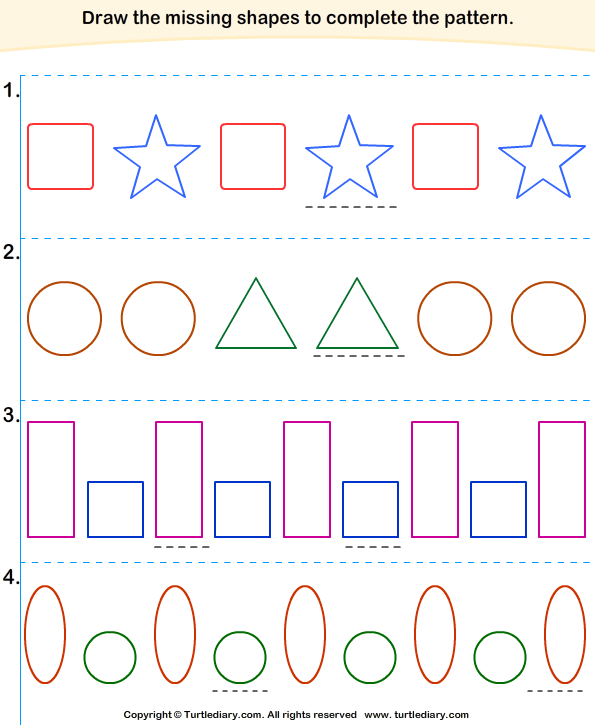 Complete the Missing Pattern Answer