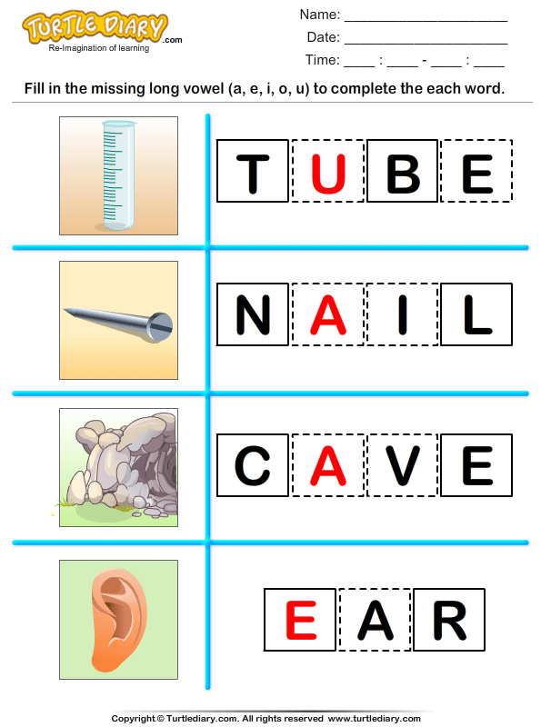 Fill in the Missing Long Vowel Answer