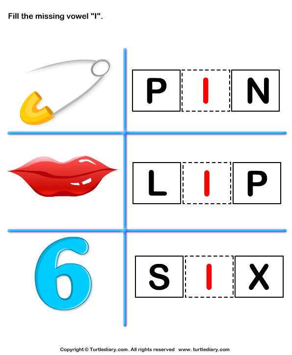 Fill in the Missing Vowel Answer