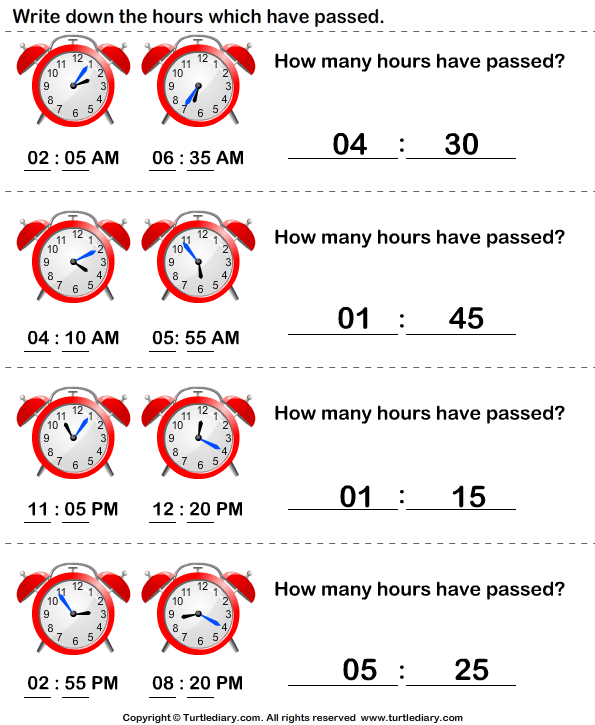 Elapsed Time Answer