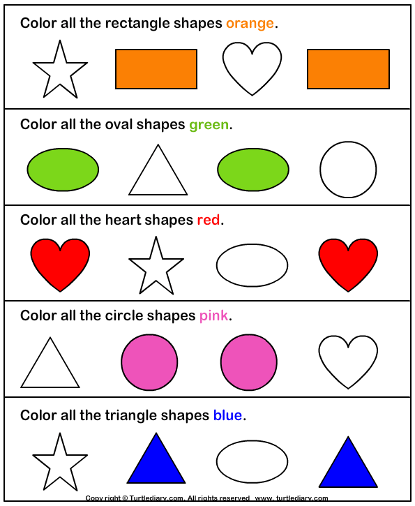 Color the Shape Answer