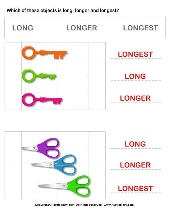 Comparing Length of Objects Answer