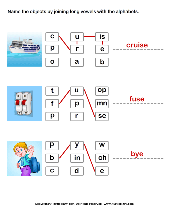 Connect the Long Vowels Answer
