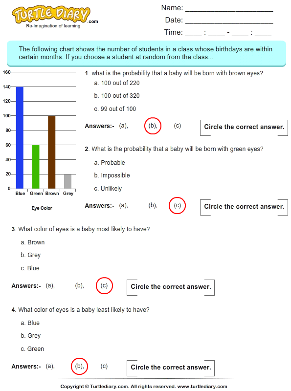 Probability: Multiple Choice Questions Answer