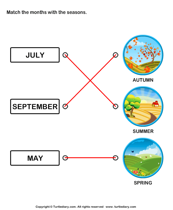 Match the Months with the Seasons Answer