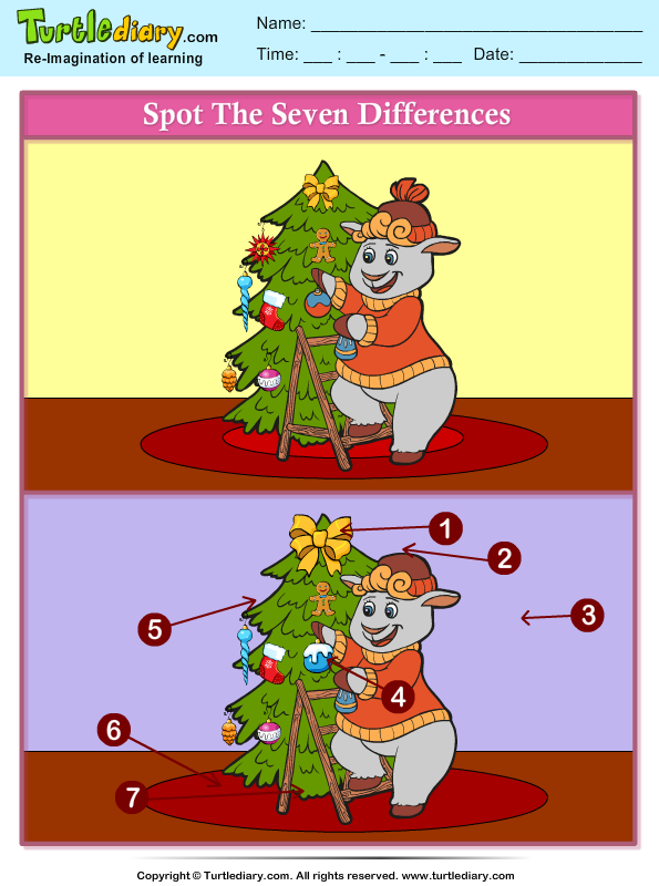 Christmas Spot the Difference Answer