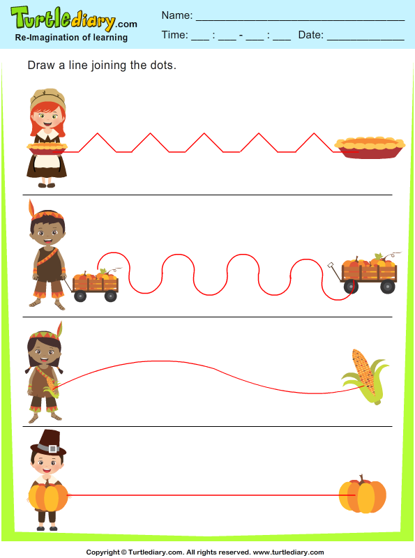 Thanksgiving Tracing Answer