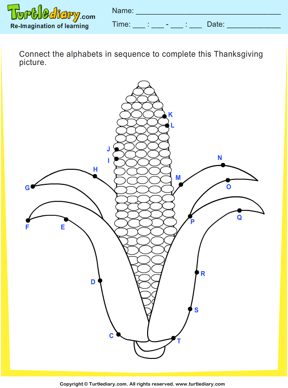 Thanksgiving Connect the Dots Answer