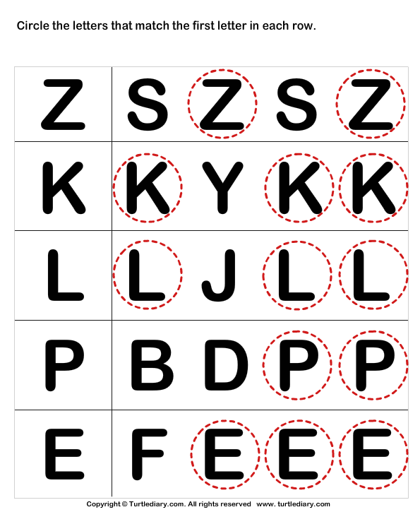 Recognize Letters in Upper Case Answer