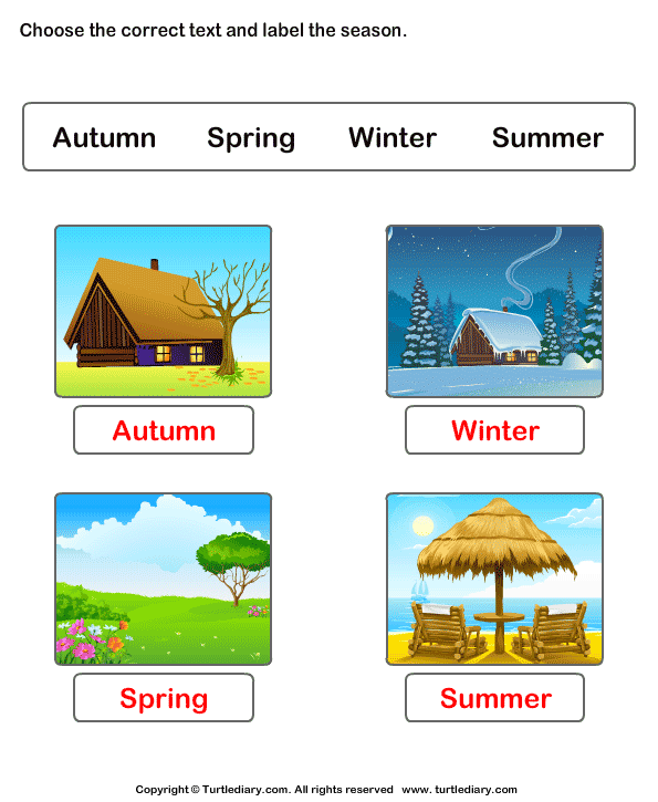 Label the Seasons Answer