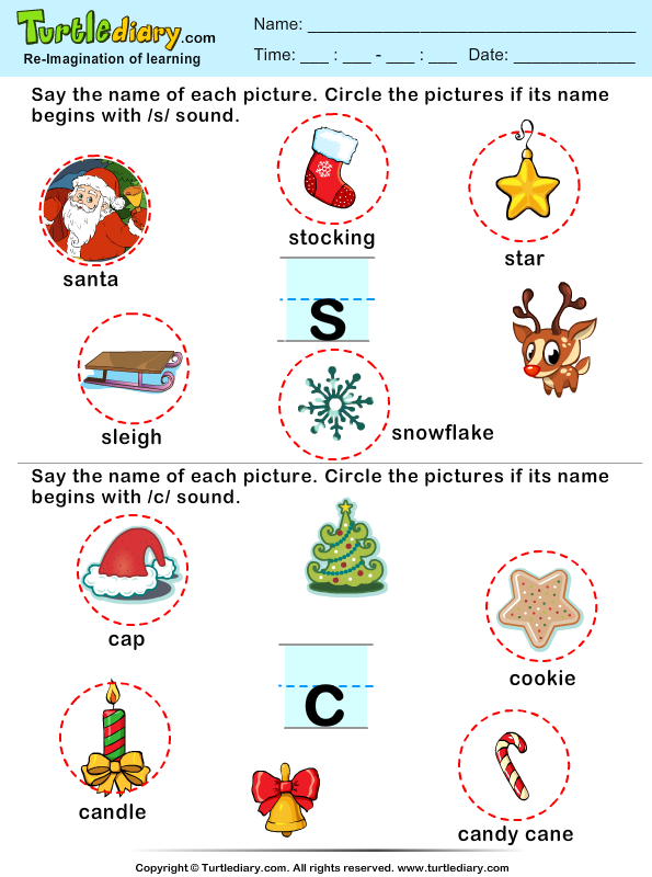 Christmas Vocabulary Answer