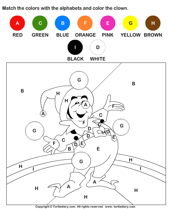 Color By Alphabet Worksheets