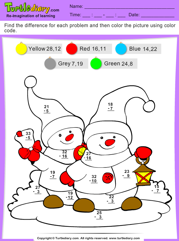 Christmas Color by Difference