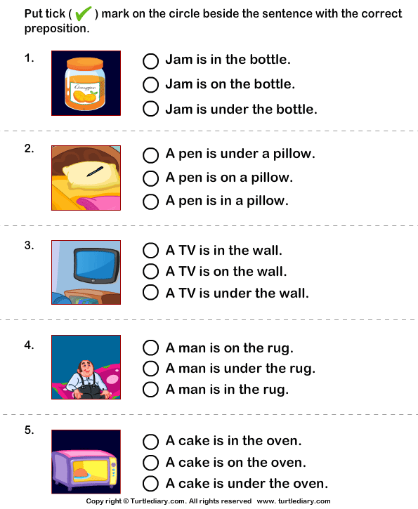 Choose the Sentence with the Correct Preposition