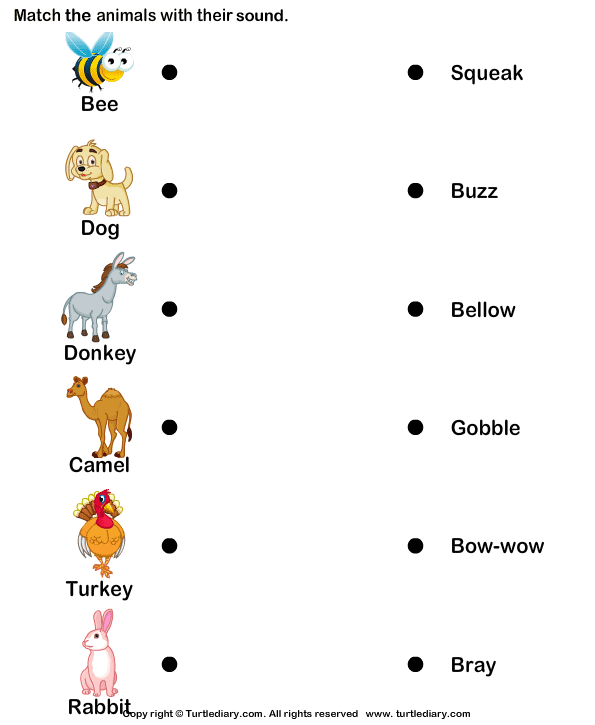 Farm Animals With Sounds | Turtle Diary Worksheet