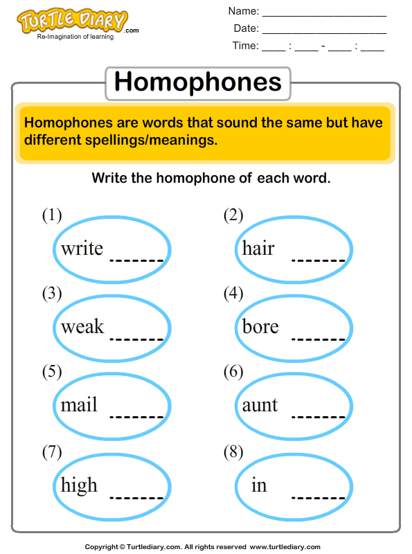 Choose the Correct Homophone