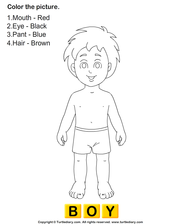body coloring pages for preschoolers