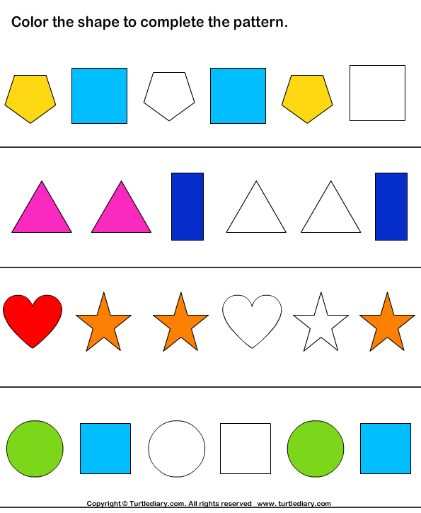 Complete the Shape Pattern