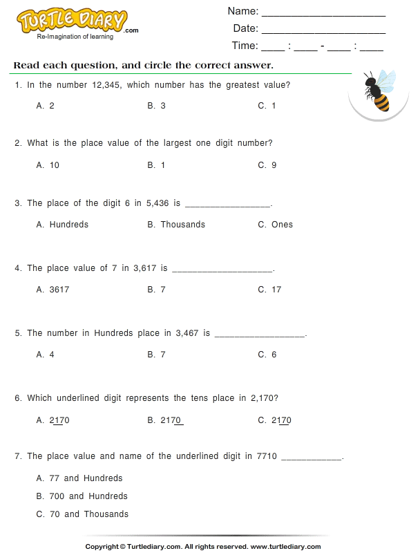identify-the-place-value-of-a-underlined-digit-turtle-diary-worksheet