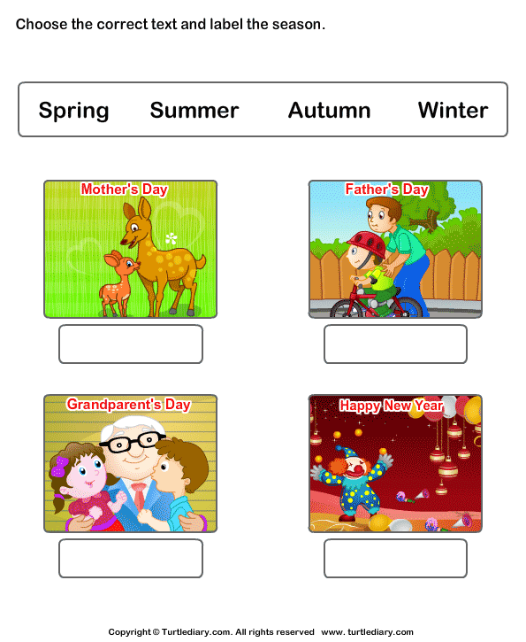 Label the Seasons