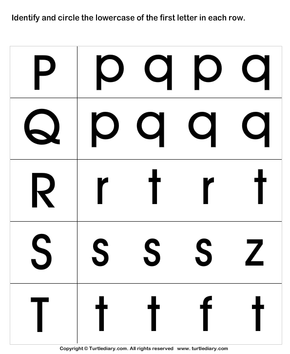Recognize Letters in Lower Case