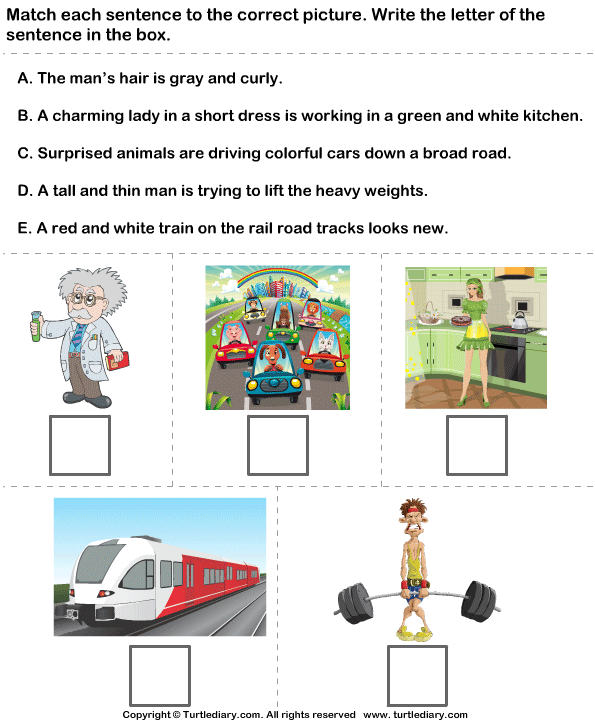 Identify Sentences to Describe Pictures