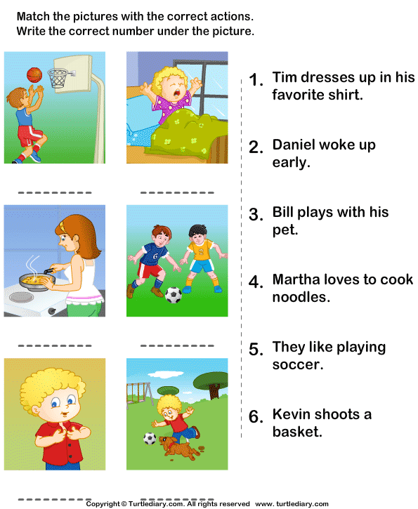 Match the Sentences to Pictures