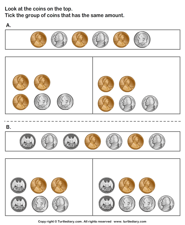 Equivalent Amount with Mixed Coins