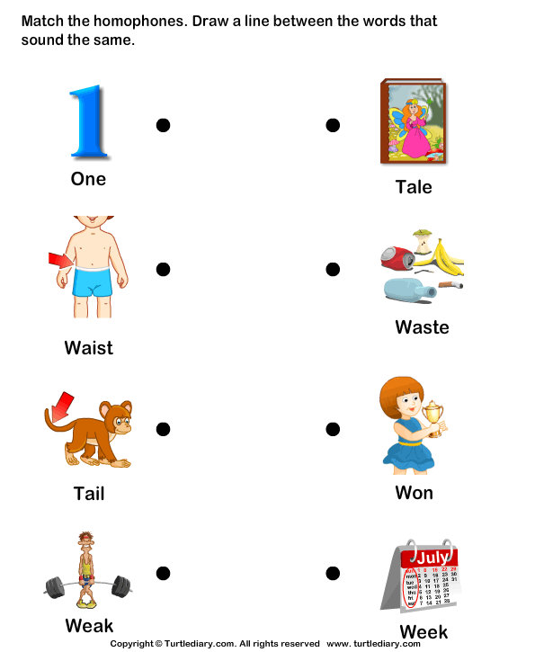 Match the Homophones