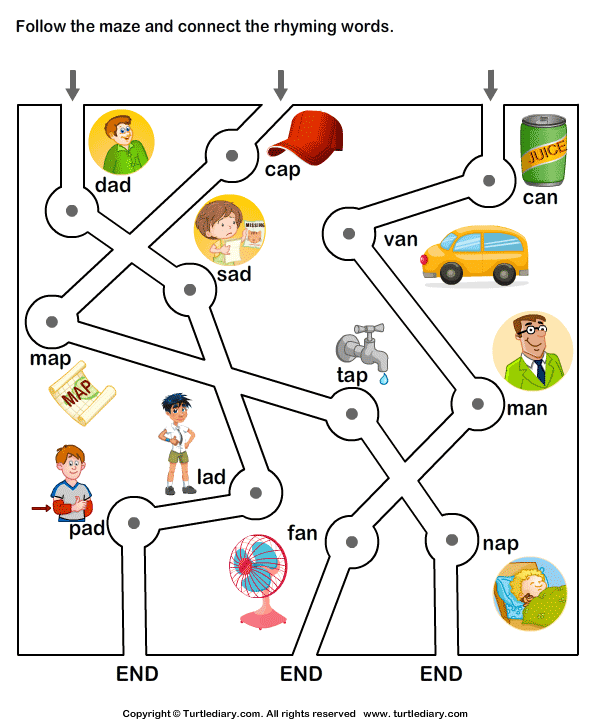 Connect the Rhyming Words