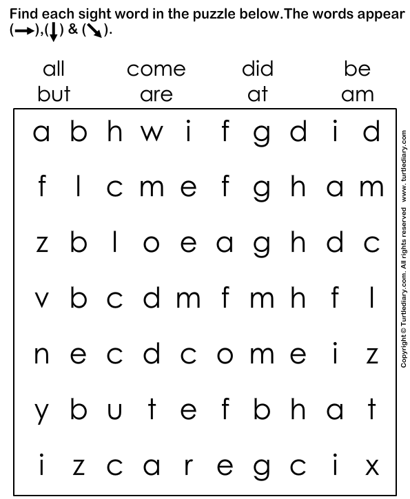 Sight Words Puzzle