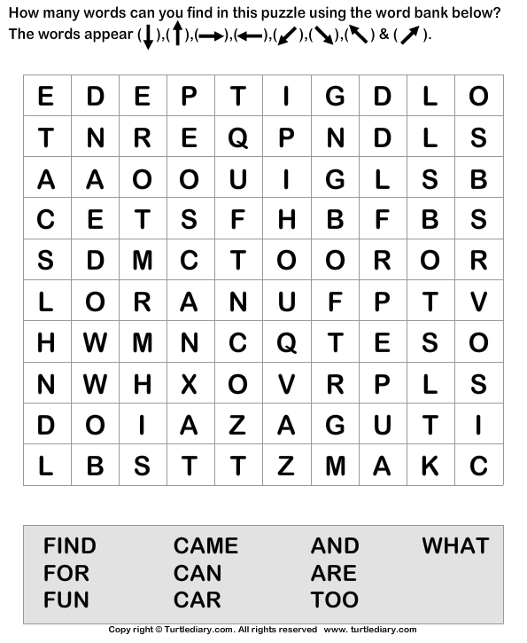 Find the Words in the Puzzle