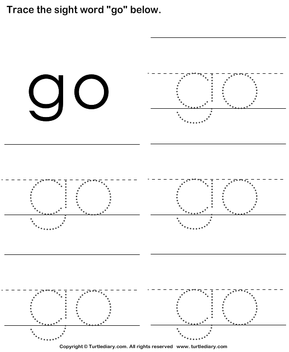 Trace the Sight Words