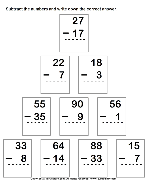 Subtracting from Two-digit Number