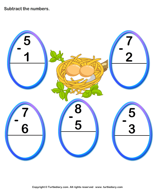 Subtract 1-digit Numbers