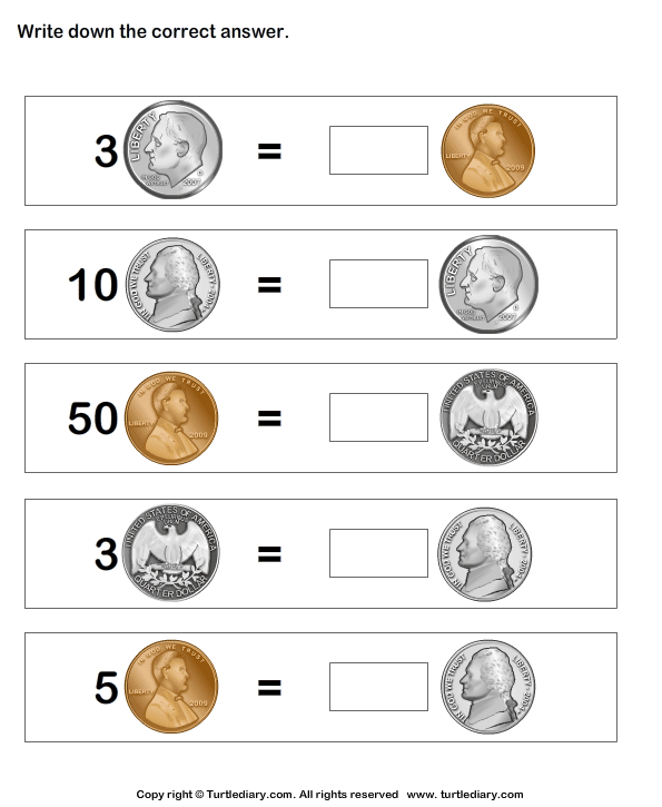 Equivalent Amount with Same Coins