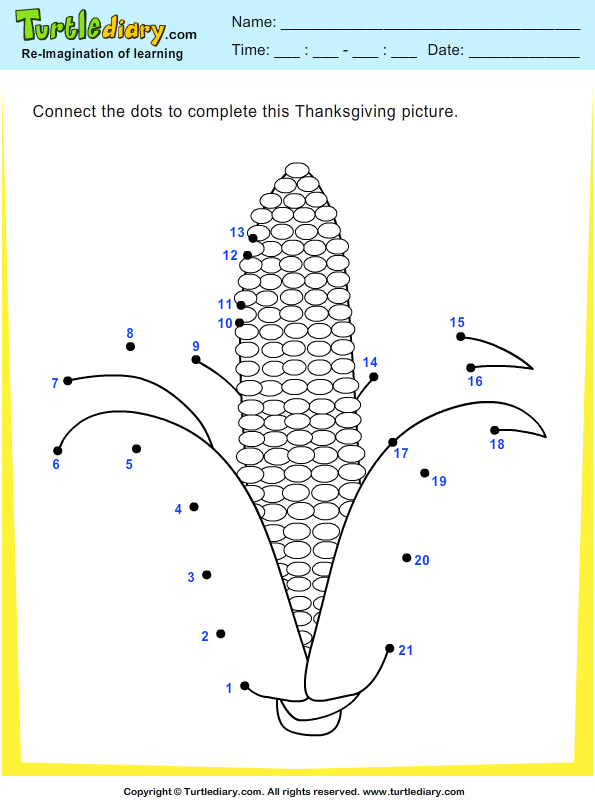Thanksgiving Connect the Dots