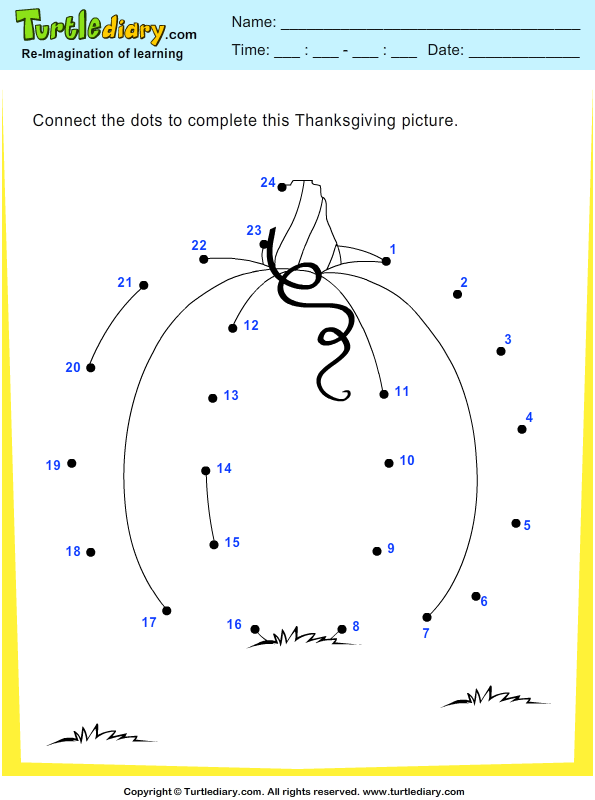 Thanksgiving Connect the Dots