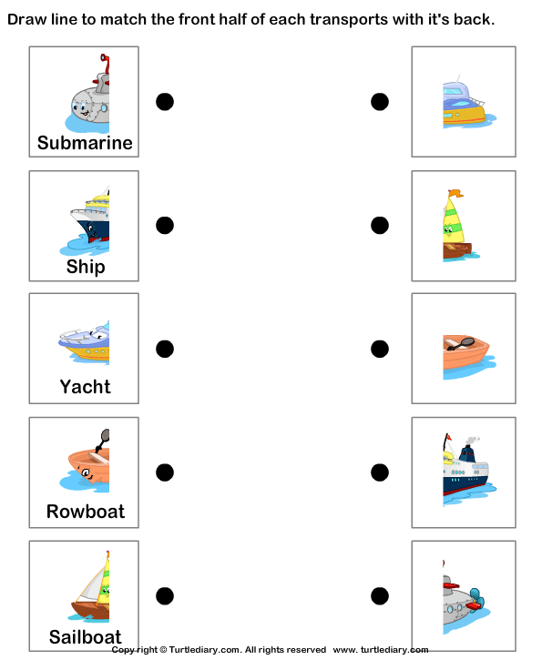Water Transport - Match the Parts