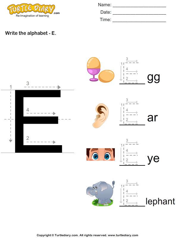 Alphabet - Write in Upper Case (a -z)