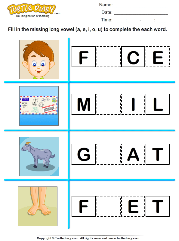 Fill in the Missing Long Vowel