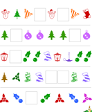 Christmas Pattern Draw and Color Missing Shapes