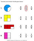 What Fraction Does the Shape Show? - fractions - First Grade