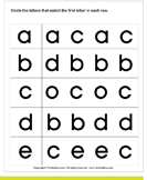 Circle the Matching Letter A B C D E