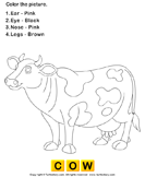 Color the Farm Animals - animals - Preschool