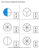 Fraction of a Whole - fractions - First Grade