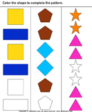 Color Shape to Complete Patterns