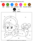 Color the Child by Numbers